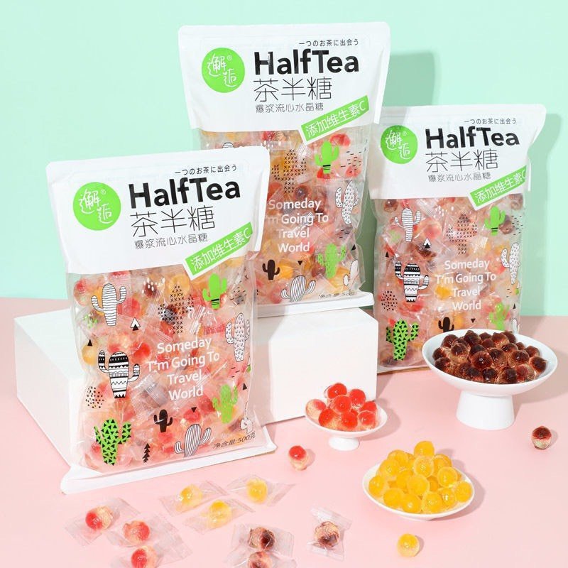 [ Mẫu mới ] Combo 1000g Kẹo bi dẻo trái cây/ kẹo dẻo thạch nhân mứt trái cây hình tròn / kẹo mềm hỗn