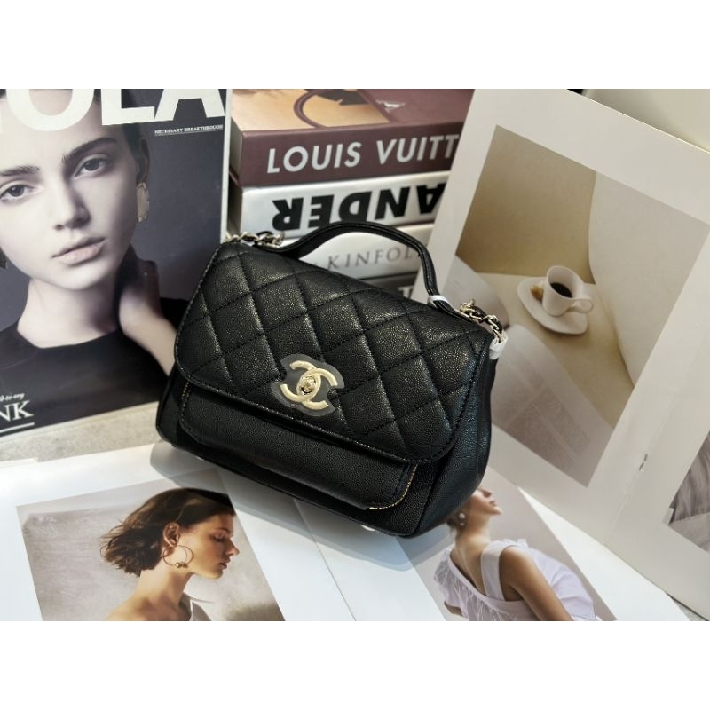 Túi xách nữ công sở C.N da bê sần sz20cm xách tay cực sang chảnh kèm hộp vip