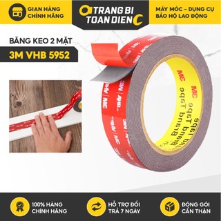Băng keo cường lực 2 mặt 3M VHB 5952 keo xốp siêu dính, dán tường, chịu nhiệt, màu đen Băng dính 3M