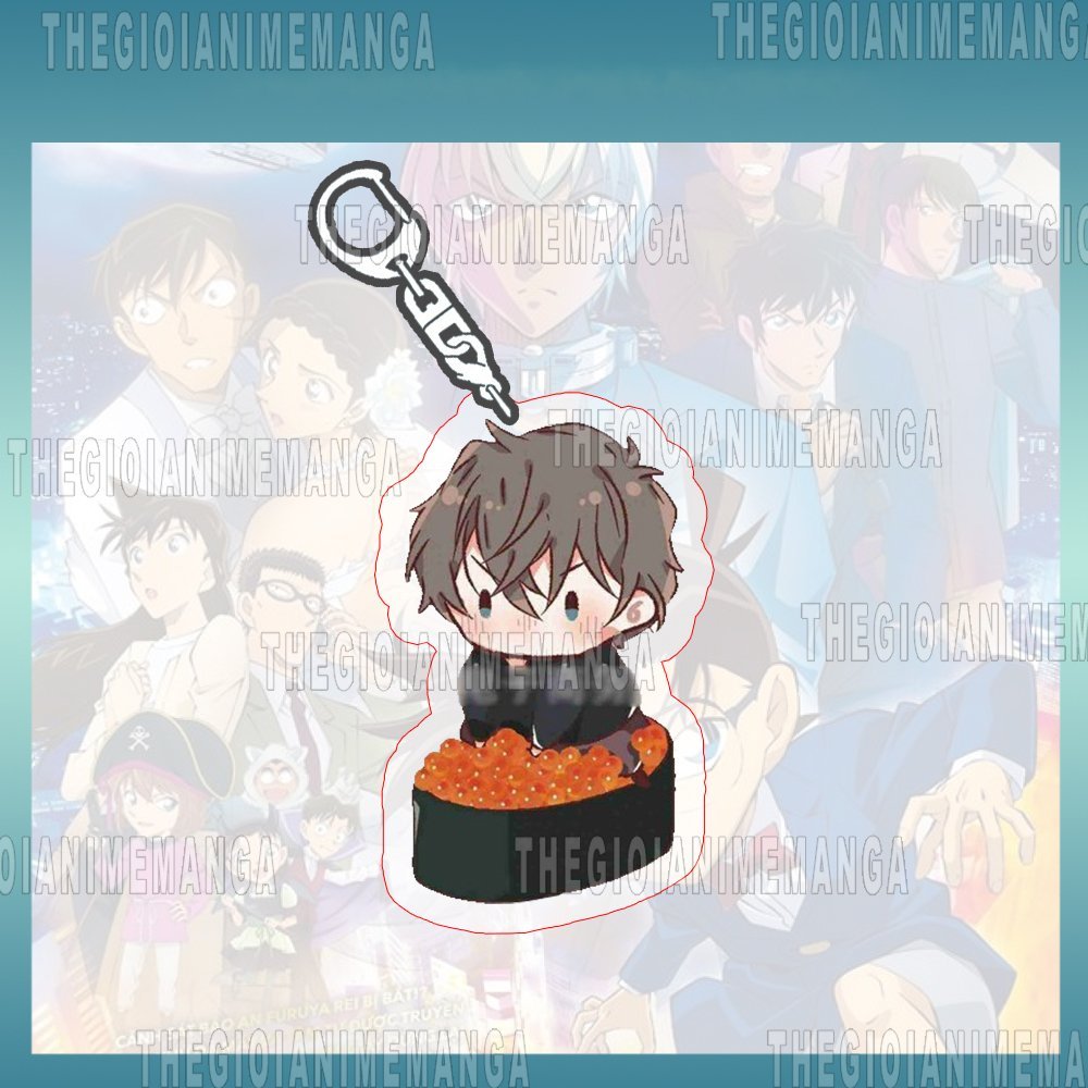 Móc khóa DETECTIVE CONAN ver ĐỒ ĂN Thám tử lừng danh in hình anime chibi mica trong acrylic keyring dễ thương