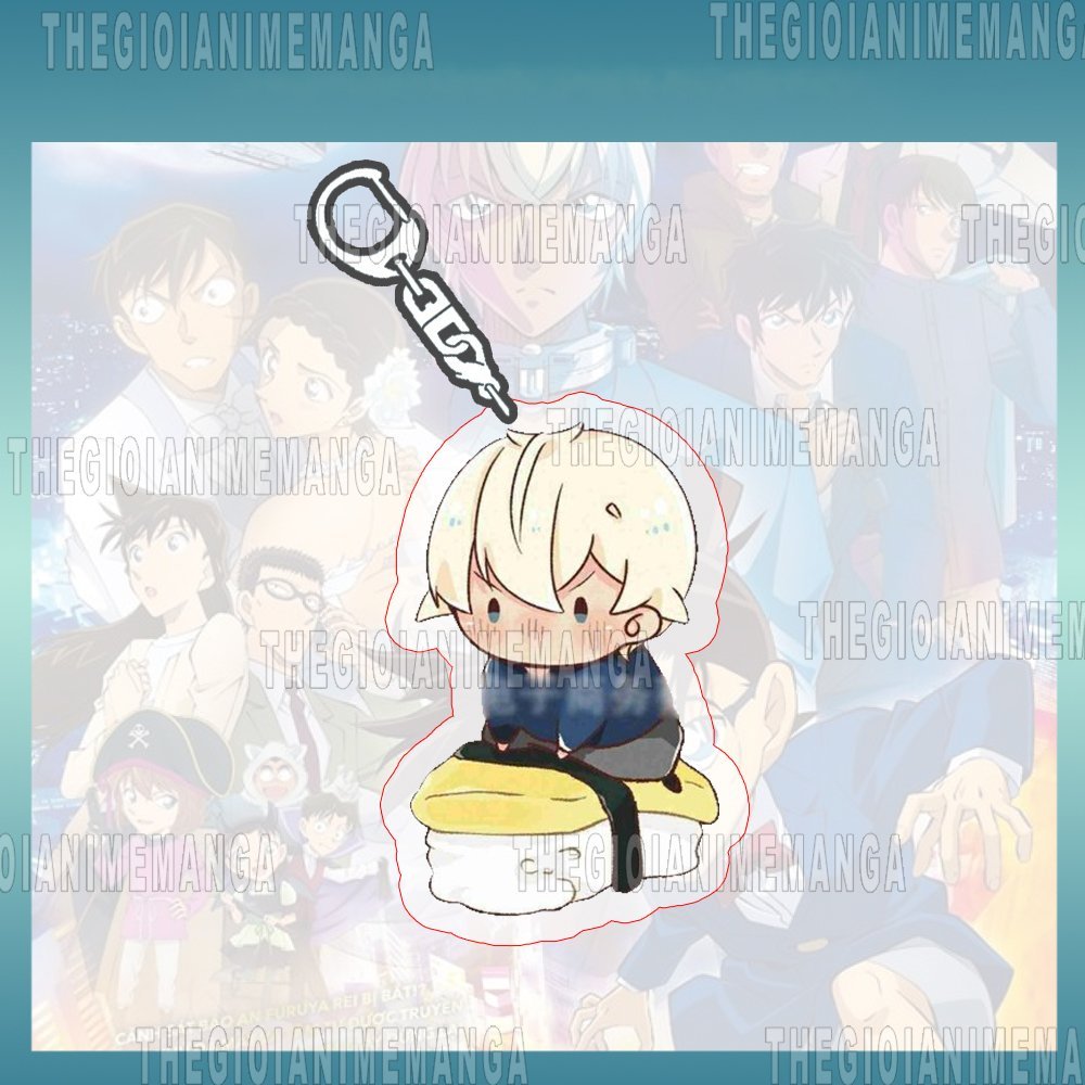 Móc khóa DETECTIVE CONAN ver ĐỒ ĂN Thám tử lừng danh in hình anime chibi mica trong acrylic keyring dễ thương