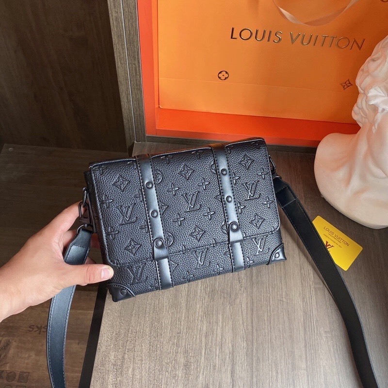 TÚI ĐEO CHÉO NAM NỮ UNISEX LV0360 SOFT TRUNK CLOUD MÀU XANH FULLBOX