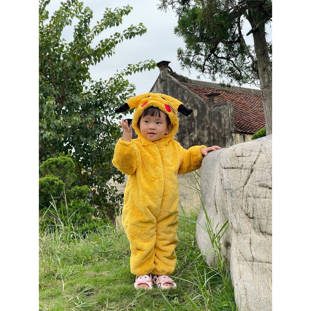 Body pika lông nhung mềm mịn cho bé từ 4 đến 20kg chiều coa đưới 1m1