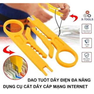 Dao tuốt dây điện dây cáp mạng điện thoại mini, dụng cụ tuốt vỏ dây điện nhiều kích cỡ