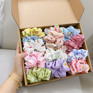 Cột tóc scrunchies satin/ lụa hàng thiết kế handmade by Mi - chất dày dặn