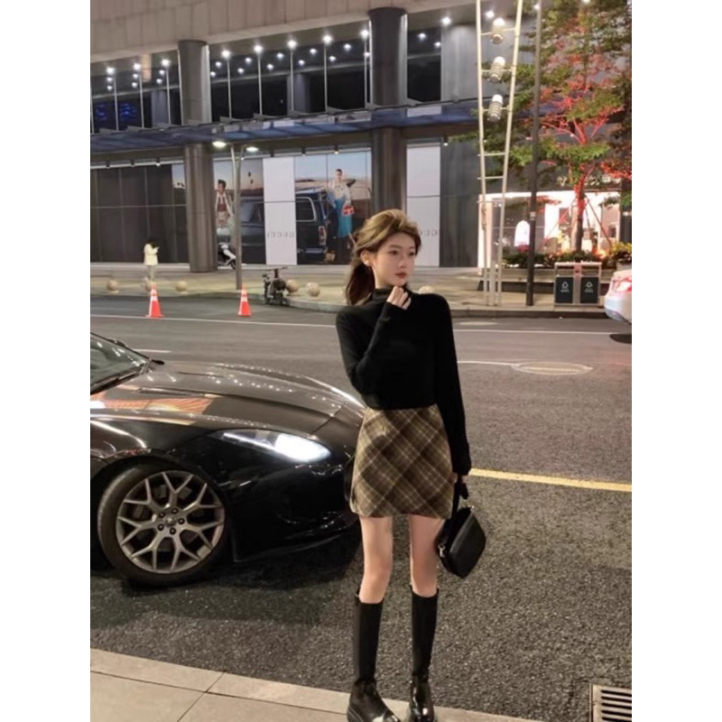 Chân váy ngắn kẻ caro vintage CÓ BIGSIZE ORDER