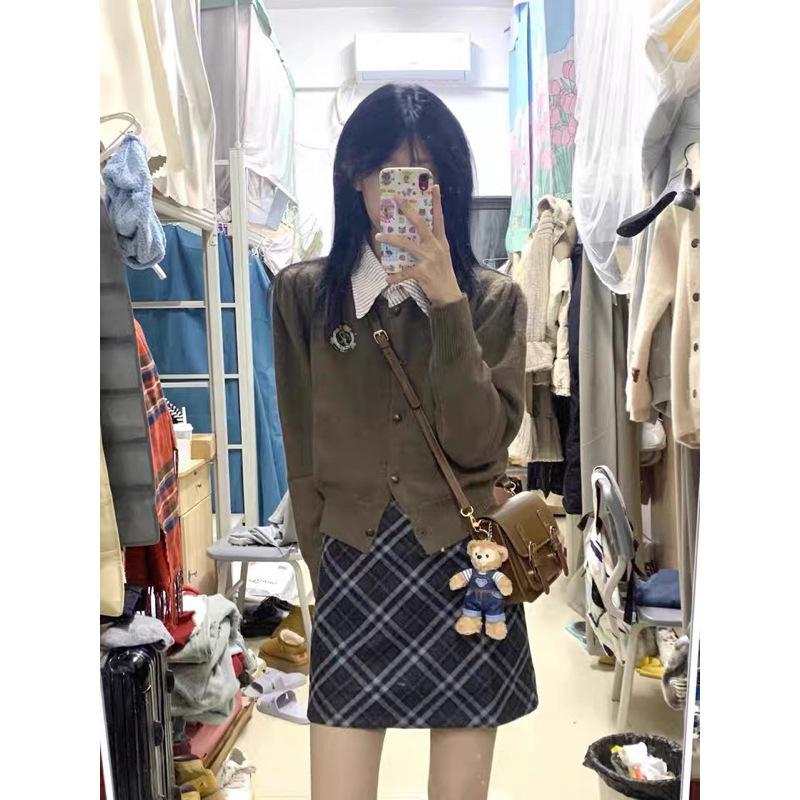 Chân váy ngắn kẻ caro vintage CÓ BIGSIZE ORDER