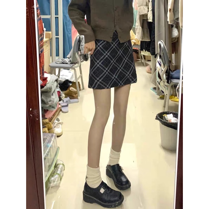 Chân váy ngắn kẻ caro vintage CÓ BIGSIZE ORDER
