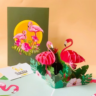 Thiệp nổi 3D Popup Handmade quà tặng lưu niệm Valentine, Lễ Tình Nhân, Quốc tế Phụ nữ 8/3