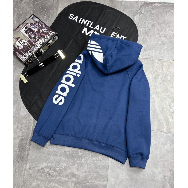 Áo khoác adidas hoodie  nam nữ có mũ Chất Len cao cấp phong cách trẻ trung 2023