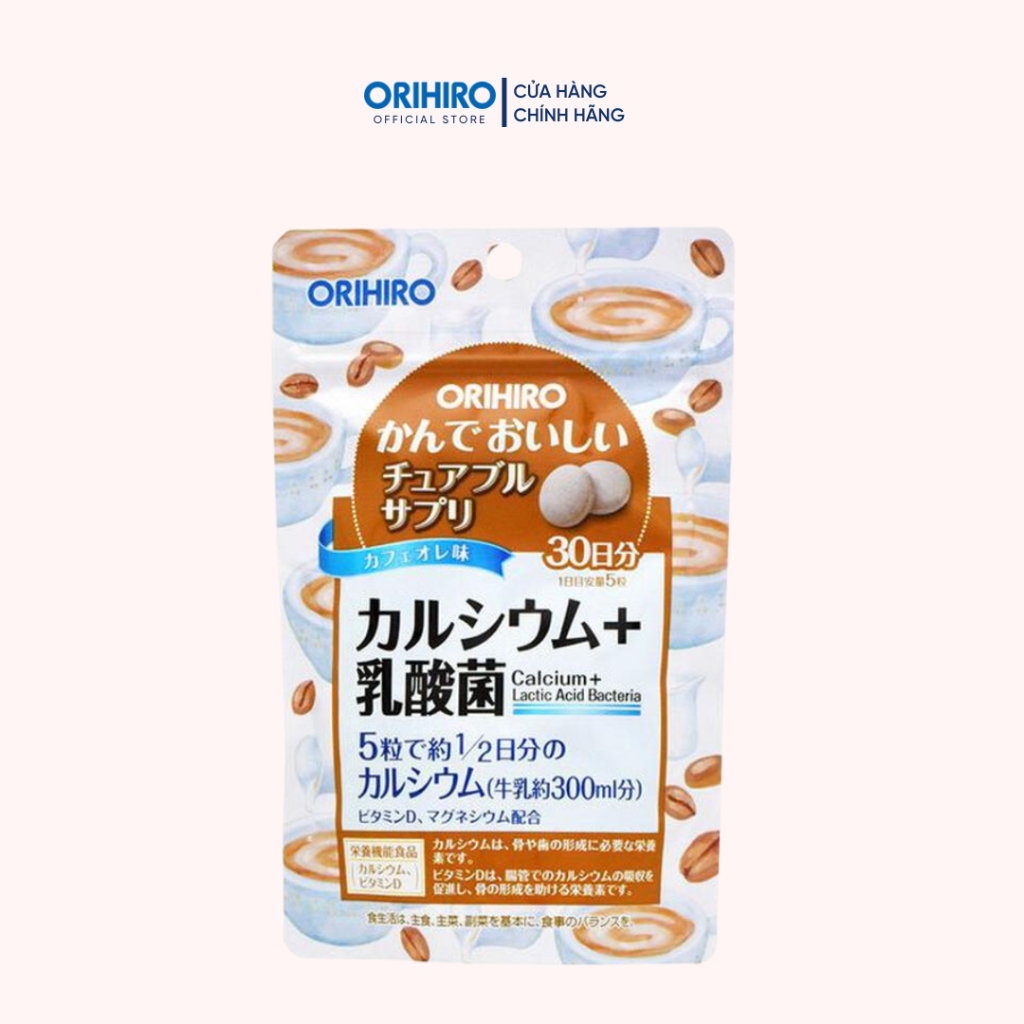 Viên uống bổ sung Canxi và Lợi khuẩn Orihiro dạng túi 150 viên