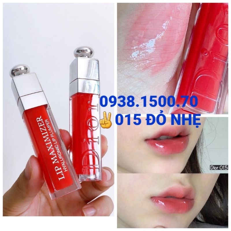 SON KEM DƯỠNG CÓ MÀU Dior Addict Lip Maximizer 015 Cherry ✌ ĐỎ CHERRY