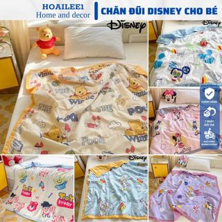 Chăn cotton đũi Disney cho bé kích thước 1m1x1m5 ,Mền hè cho bé chất liệu đũi cotton thoáng mát mềm mại