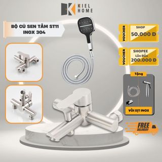 Bộ củ sen tăm nóng lạnh Inox SUS 304 cao cấp, tặng kèm bát sen 7 chế độ bảo hành chính hãng 5 năm - KIEL HOME