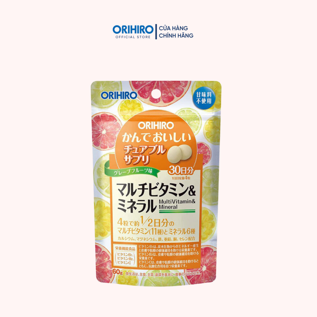 Viên bổ sung Vitamin và khoáng chất Orihiro dạng túi 120 viên