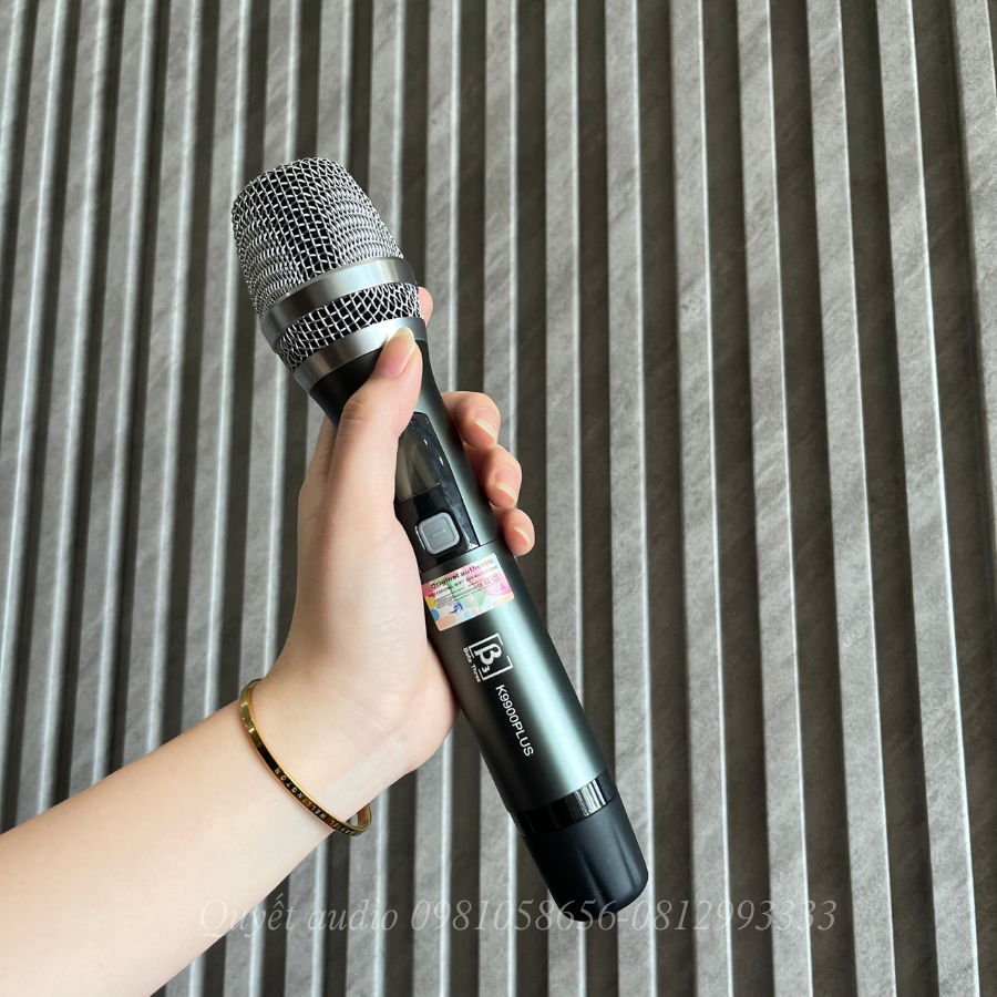 Micro karaoke không dây cao cấp B3- K9900Plus chống hú, cảm biến gia tốc, tự ngắt K 9900Plus