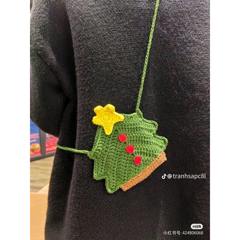 |Ảnh thật| Túi len cây thông Noel
