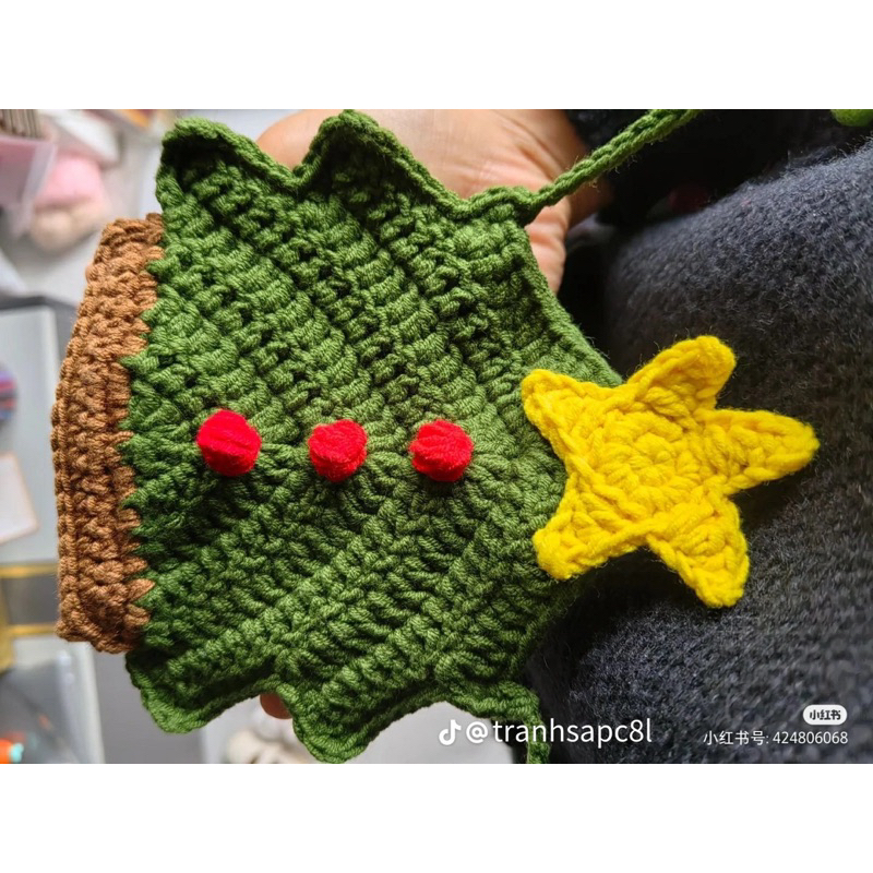 |Ảnh thật| Túi len cây thông Noel
