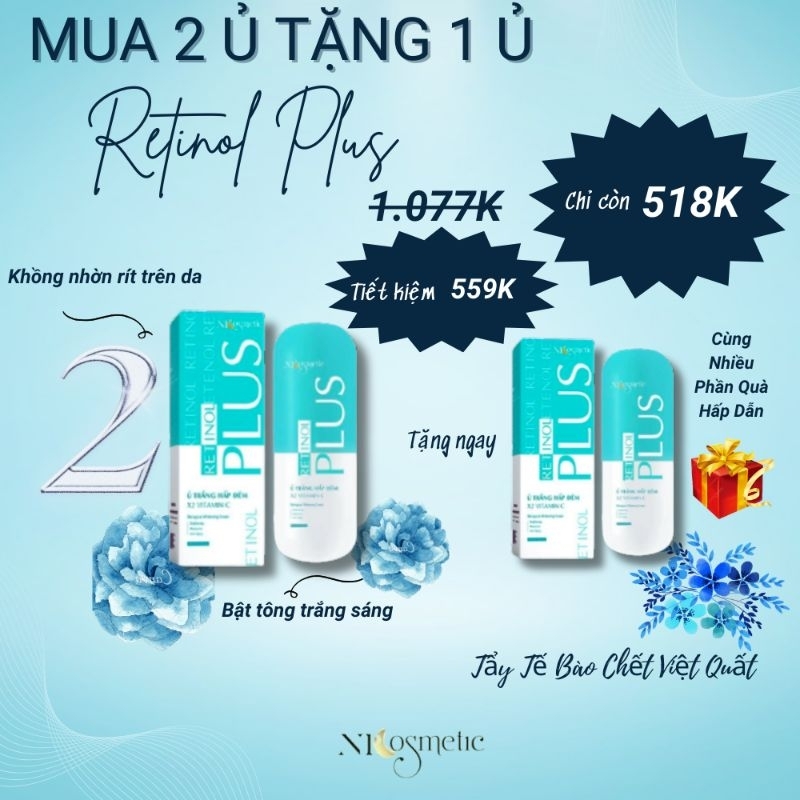 COMBO 2 Ủ TRẮNG HẤP ĐÊM NANO TẶNG 1 Ủ + TẨY TẾ BÀO CHẾT