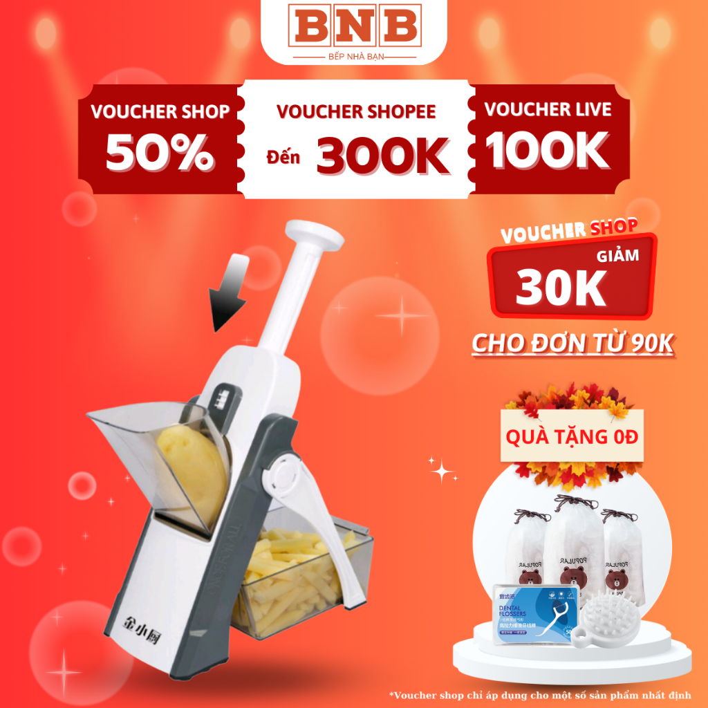 Máy Cắt Thái Rau Củ Qủa Dụng Cụ Cắt Lát Rau Củ, điều chỉnh 8 tốc độ cắt thái rau cực nhanh _D4L