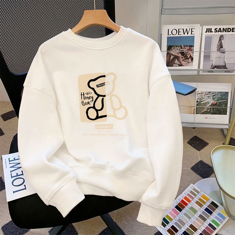 Áo sweater nữ in hình thời trang - Áo nỉ cổ tròn dài tay -  Loza G0094