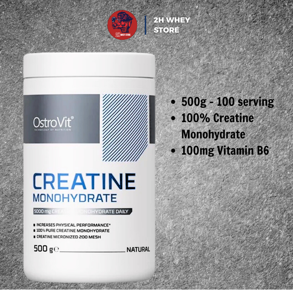 Creatine Ostrovit 500g, Creatine Monohydrate Tăng Sức Mạnh và Sức Bền Tập