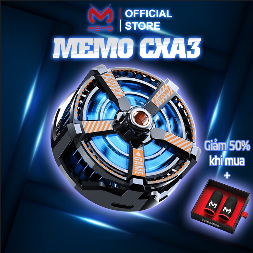 Quạt tản nhiệt điện thoại sò lạnh MEMO CXA3 nam châm từ tính led gaming livestream làm mát nhanh chơi game MOBA FPS