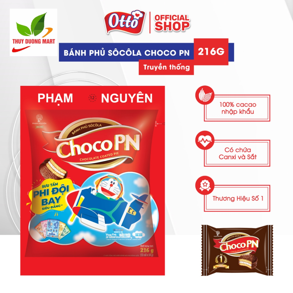 Bánh socola Choco PN gói 216g  sưu tầm mô hình máy bay
