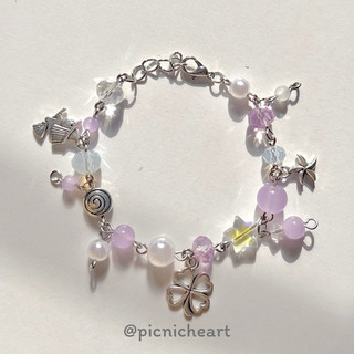 | Picnic Heart | [ VER 2 ] Crystal Rainbow Bracelet 2 🧸🧴🌸🚪🧴 ( vòng tay pha lê đá 2 )