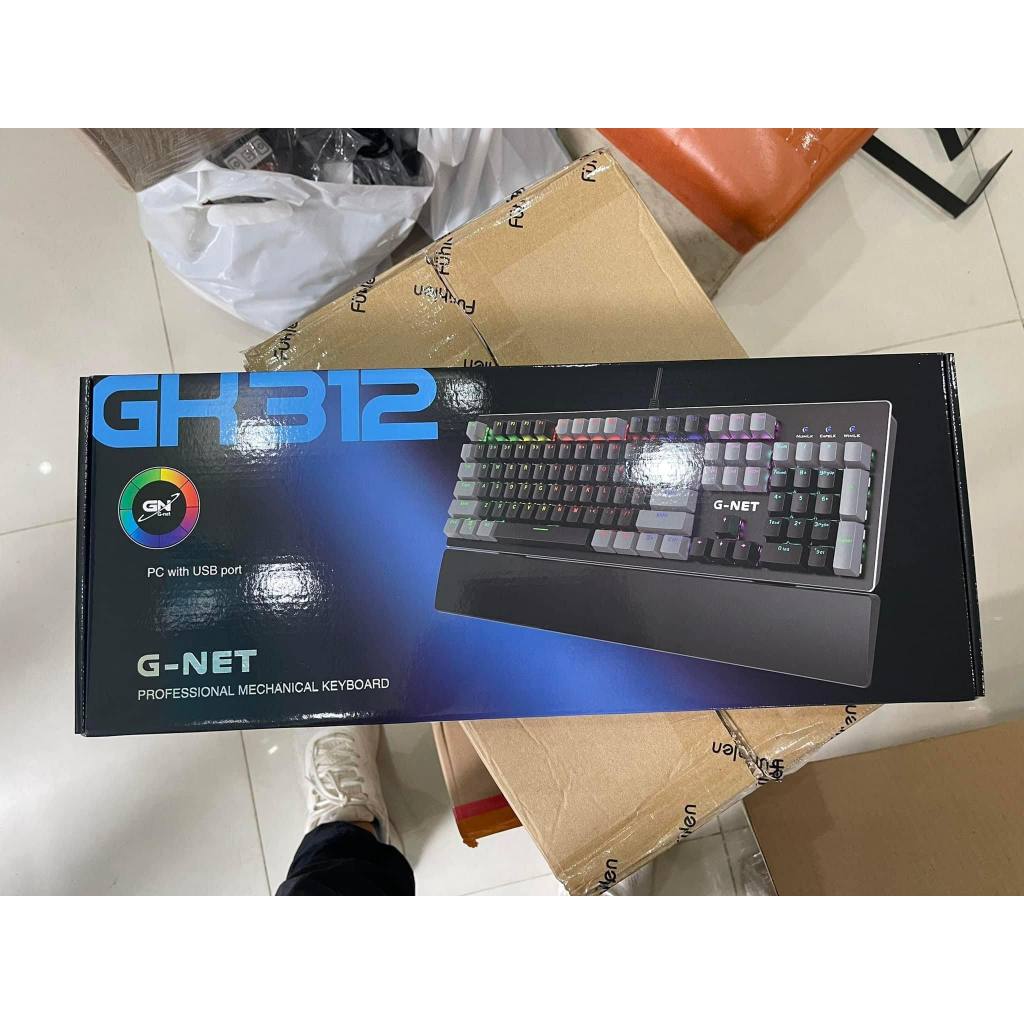 Bàn phím cơ G-Net GK312 Optical Switch - Phím Có Kê Tay - LED Nhiều Chế Độ - BH Chính Hãng