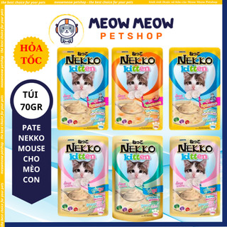 Pate cho mèo Nekko Kitten túi 70gr - Pate dinh dưỡng cho mèo con.