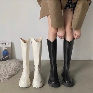 Bốt đùi nữ cổ V chất da cao cấp siêu đẹp