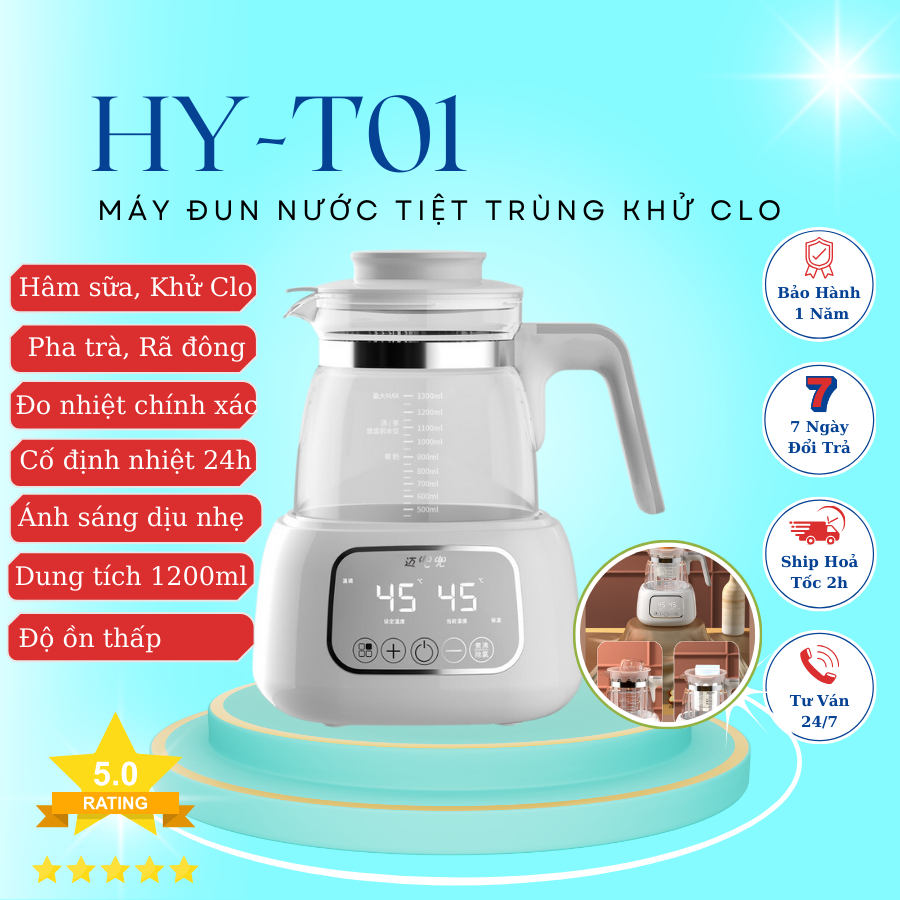 Máy hâm sữa không dây chính hãng Finose, Ủ nóng sữa nhanh cho bé khi đi chơi, Máy đun nước hâm sữa điều chỉnh nhiệt độ