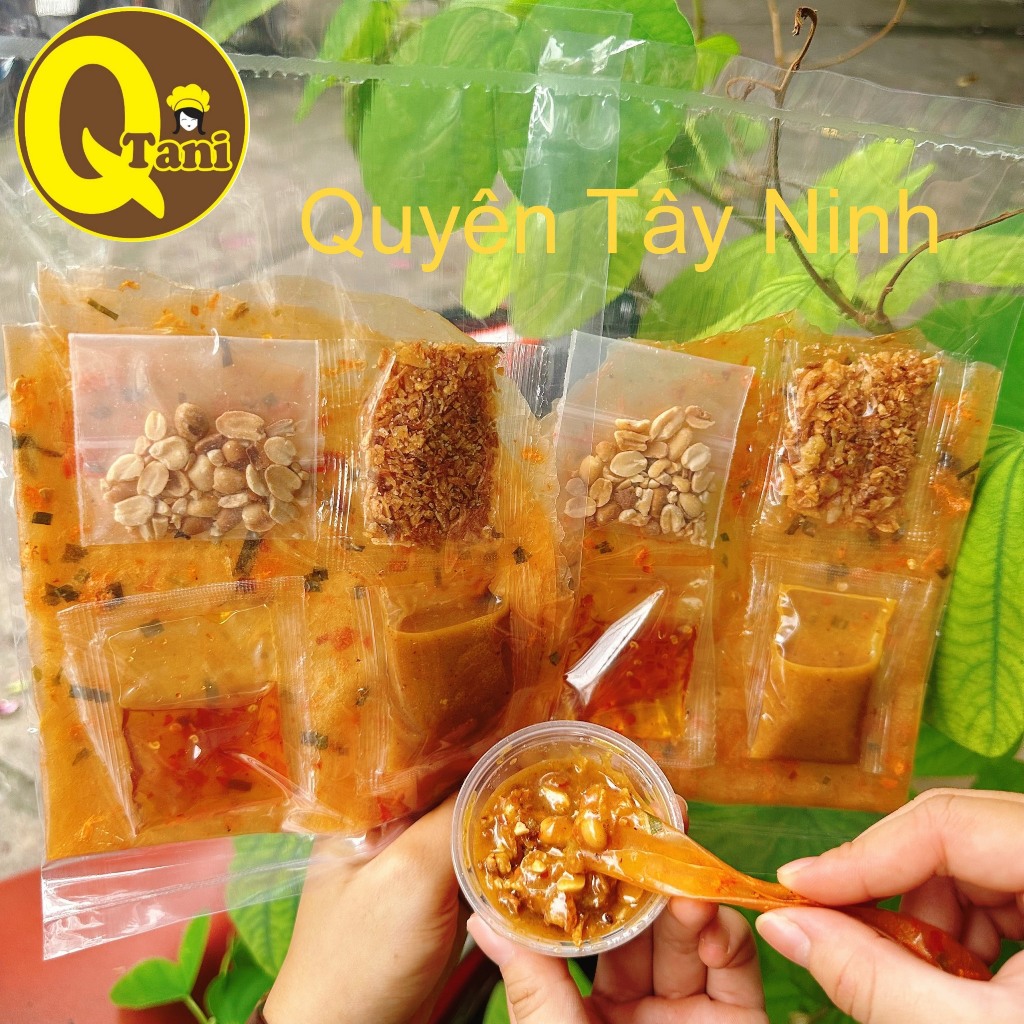 Bánh Tráng Sốt Muối Béo - Bịch Bánh Tráng Phơi Sương/ Siêu Mỏng/ Dẻo Tôm Chấm Sốt Muối Béo - Quyên Tây Ninh