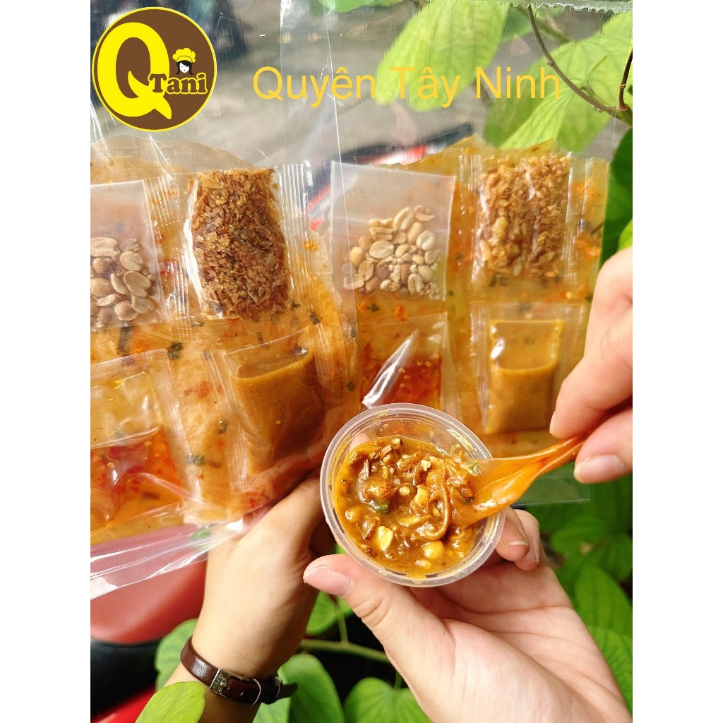 Bánh Tráng Sốt Muối Béo - Bịch Bánh Tráng Phơi Sương/ Siêu Mỏng/ Dẻo Tôm Chấm Sốt Muối Béo - Quyên Tây Ninh