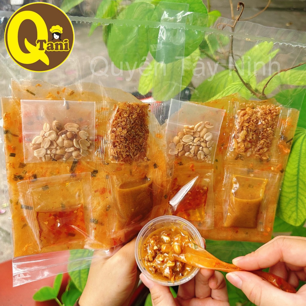 Bánh Tráng Sốt Muối Béo - Bịch Bánh Tráng Phơi Sương/ Siêu Mỏng/ Dẻo Tôm Chấm Sốt Muối Béo - Quyên Tây Ninh