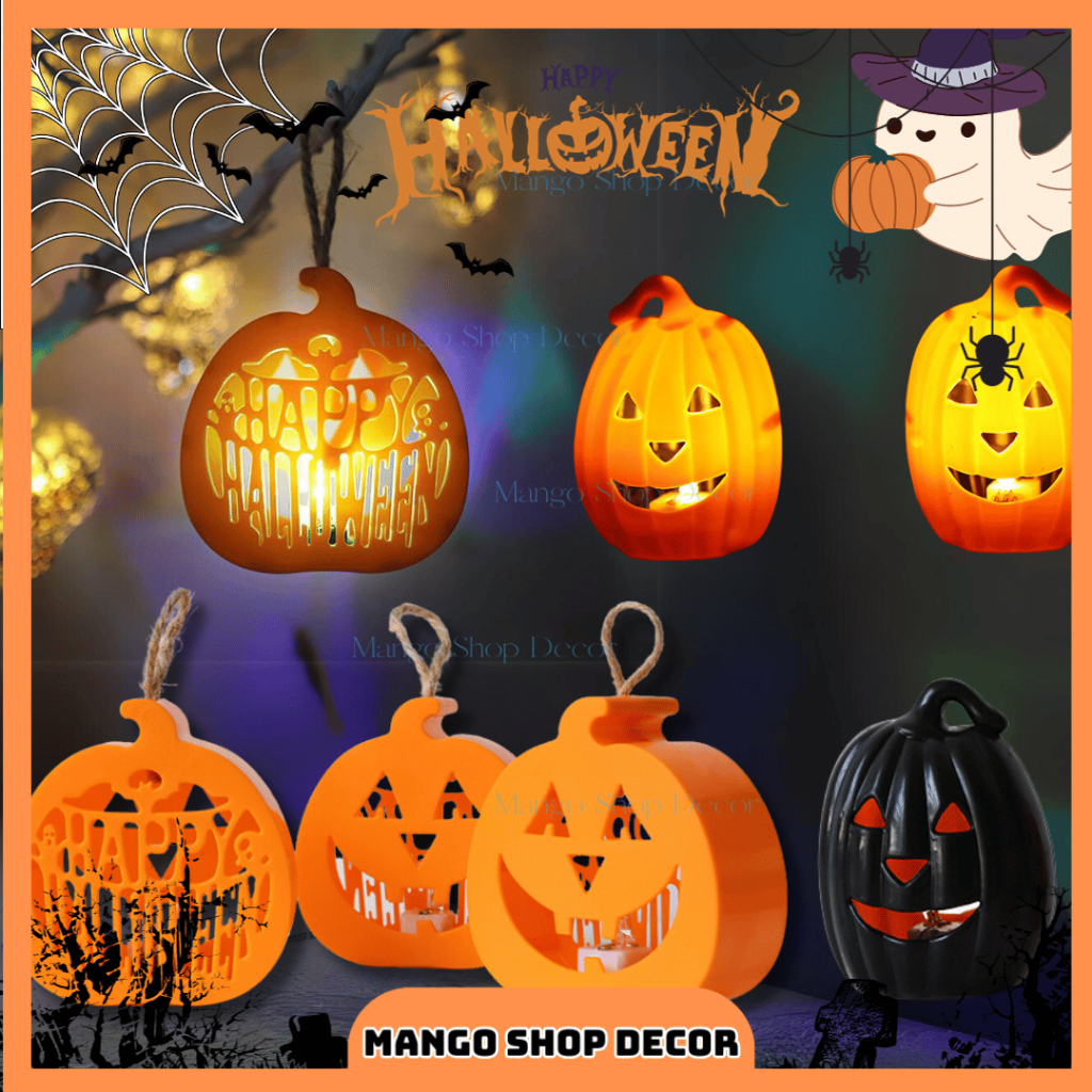 Set Đồ Trang Trí Halloween Hóa Trang Bí Ngô Con Ma