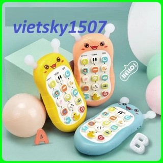 Đồ chơi điện thoại phát nhạc kèm gặm nứu, điện thoại thông minh có nhạc cho bé