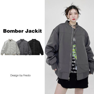 Áo Khoác Jacket Bomber Nam Nữ Oversize Phong Cách Hàn Quốc