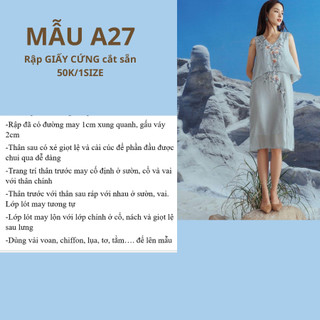 RẬP GIẤY A0 VÁY SUÔNG A27 (KHÔNG CẮT SẴN)