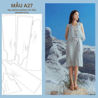 Rập giấy a0 váy suông a27