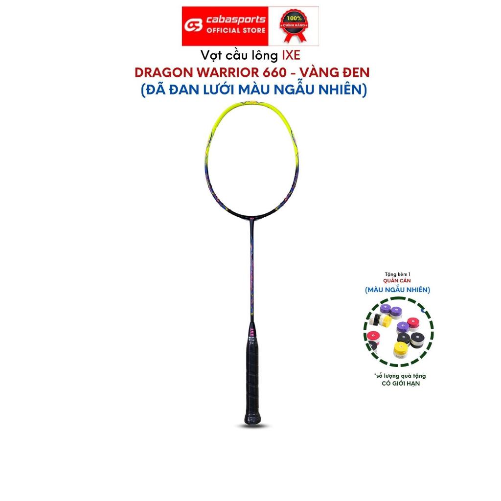 Vợt cầu lông đơn đã đan lưới IXE Dragon Warrior 660 siêu nhẹ giá rẻ, vợt cầu lông carbon chất lượng Bảo hành 3 tháng