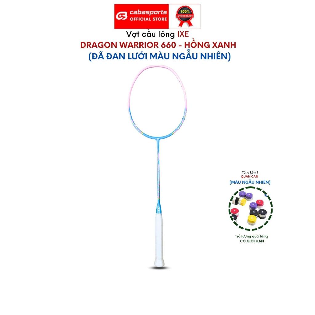 Vợt cầu lông đơn đã đan lưới IXE Dragon Warrior 660 siêu nhẹ giá rẻ, vợt cầu lông carbon chất lượng Bảo hành 3 tháng