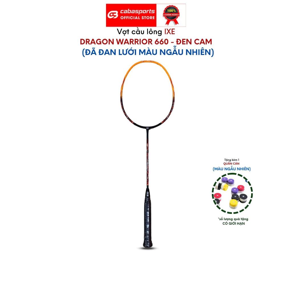 Vợt cầu lông đơn đã đan lưới IXE Dragon Warrior 660 siêu nhẹ giá rẻ, vợt cầu lông carbon chất lượng Bảo hành 3 tháng