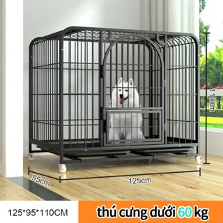 🐱Petorldog🐶 Lồng Chuồng Cho Chó Mèo Có Bánh Xe Mã XXL 125x95x110 cm ( có bánh xe )