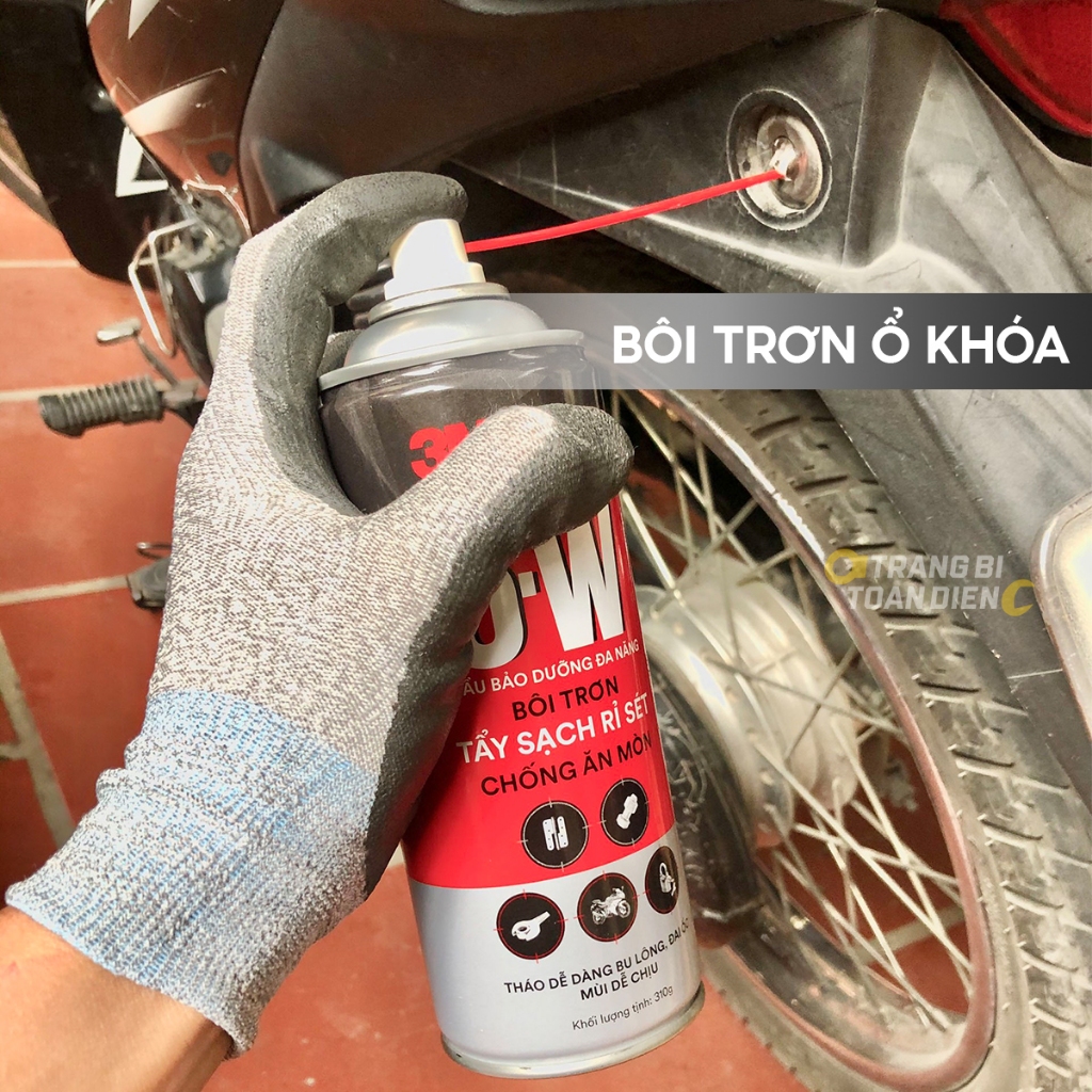 Chai xịt chống rỉ sắt 3M 5W, Chai xịt bôi trơn chi tiết máy, tẩy rỉ sắt xe ô tô, xe máy