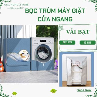 Bọc trùm máy giặt cửa ngang vải bạt cao cấp chống nước che mát máy ngăn bụi bẩn