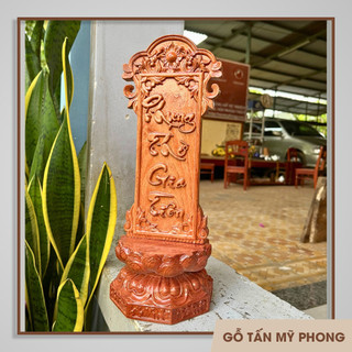 Bài vị thờ - linh vị phụng thờ gia tiên gỗ tự nhiên, thờ gia tiên | nội dung chạm khắc theo yêu cầu - hương vị gỗ