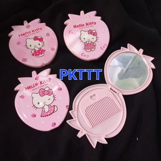 Bộ gương soi kèm lược bỏ túi hình trái dâu