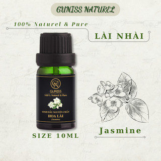 Tinh Dầu Lài Nhài 10ml Guniss | Treo Xe Ô Tô, Thơm Phòng | Thiên Nhiên, Nguyên Chất 100%, Có Kiểm Định COA.